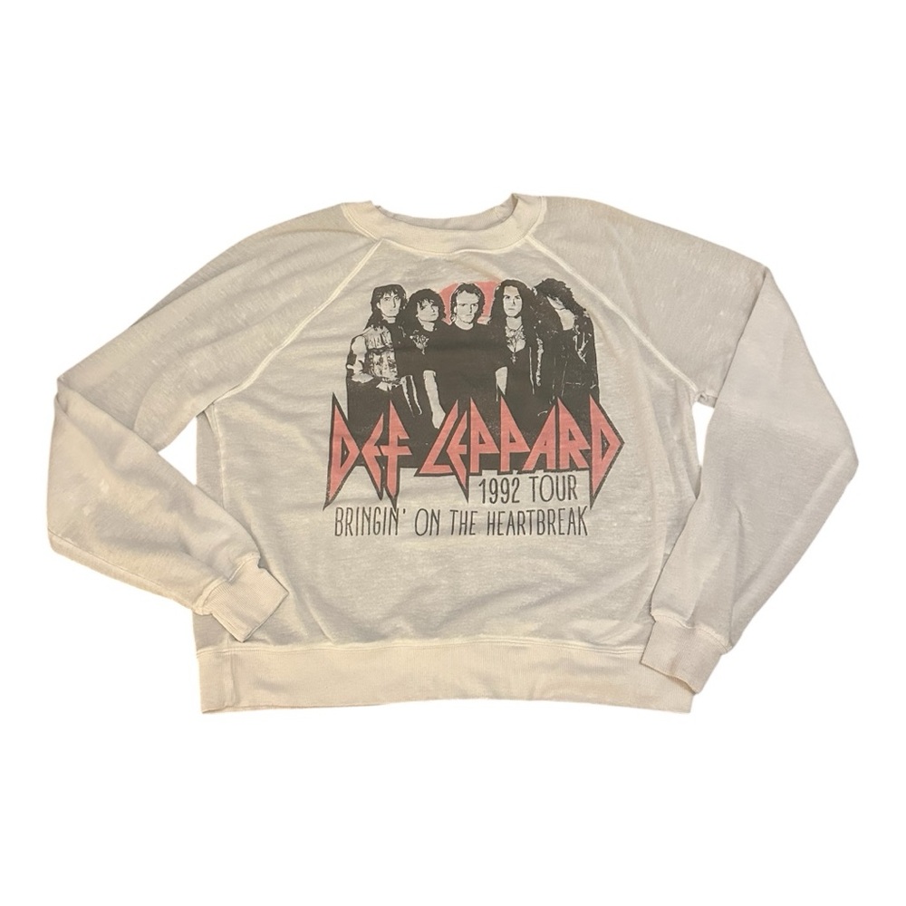 Recycled Karma Def Leppard 1992 Tour White Sweatshirt